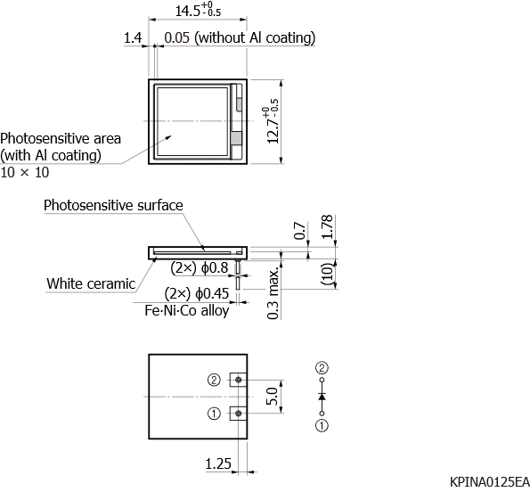 Si PIN光電二極管S13993(圖2) Si PIN光電二極管S13993(圖2)