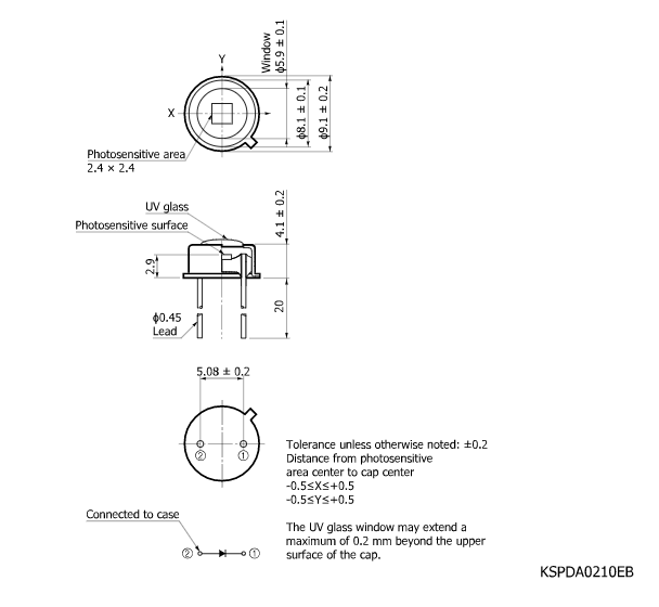 硅光電二極管S12698-01(圖2) 硅光電二極管S12698-01(圖2)