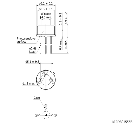 InGaAs PIN光電二極管G8370-83(圖2) InGaAs PIN光電二極管G8370-83(圖2)