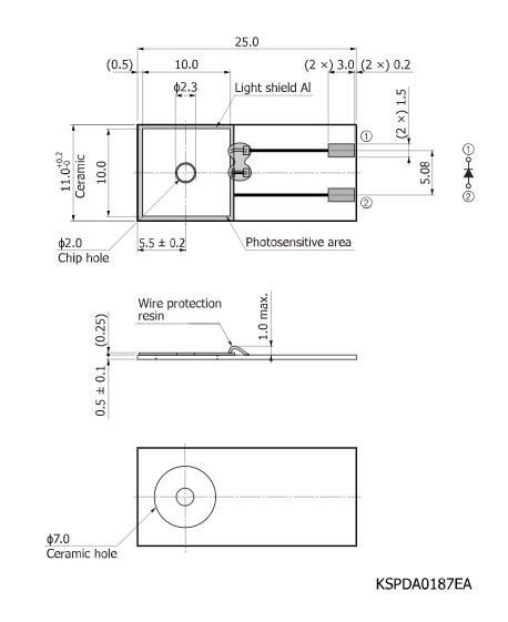 硅光電二極管 S11141-10(圖1) 硅光電二極管 S11141-10(圖1)