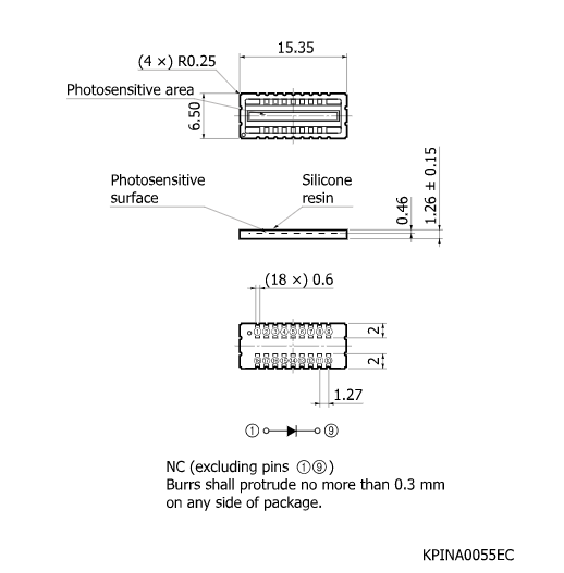 硅PIN光電二極管S7509(圖2) 硅PIN光電二極管S7509(圖2)