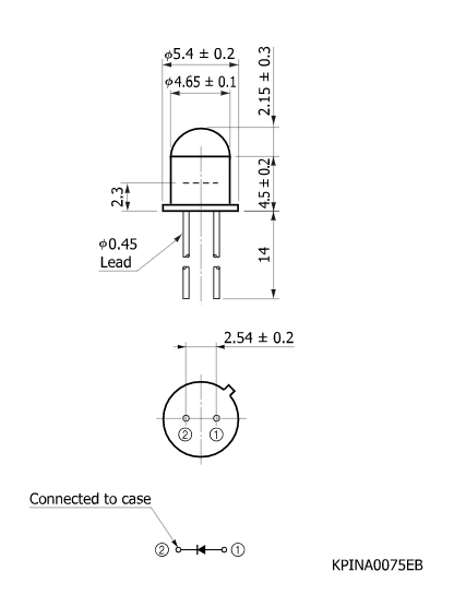 硅PIN光電二極管S5821-01(圖2) 硅PIN光電二極管S5821-01(圖2)