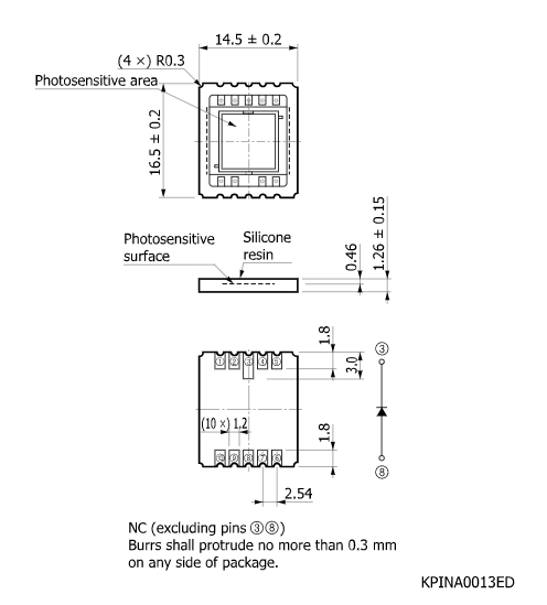 硅PIN光電二極管S5107(圖2) 硅PIN光電二極管S5107(圖2)