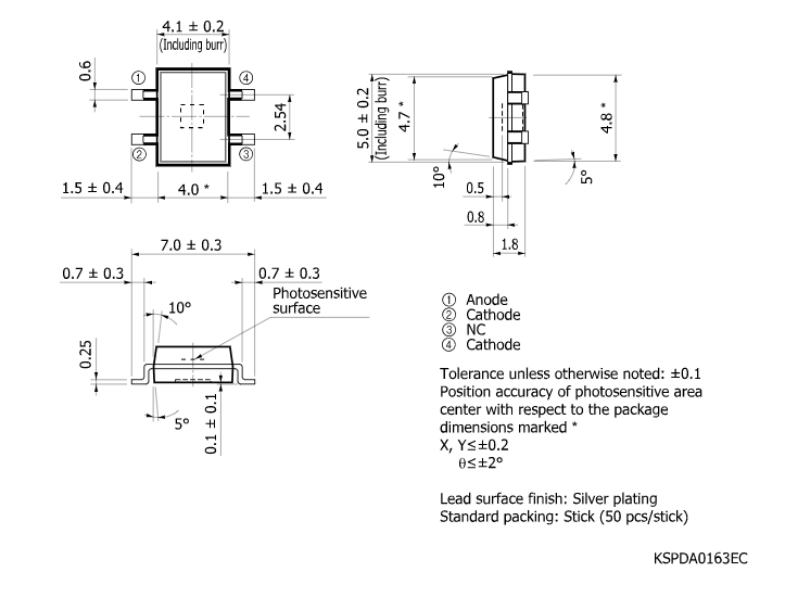 硅光電二極管S4011-06DS(圖2) 硅光電二極管S4011-06DS(圖2)