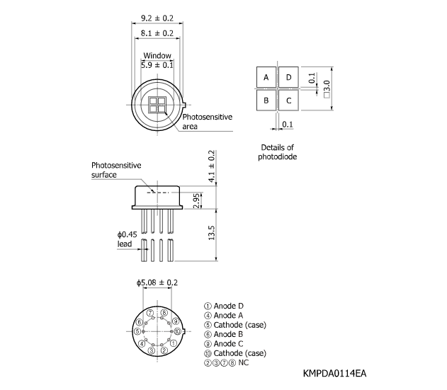 硅PIN光電二極管 S4349(圖2) 硅PIN光電二極管 S4349(圖2)