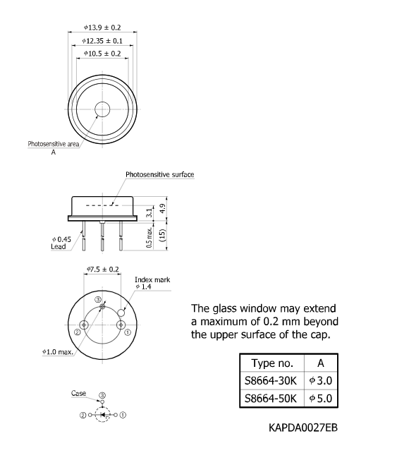 硅APD S8664-30K(圖2) 硅APD S8664-30K(圖2)