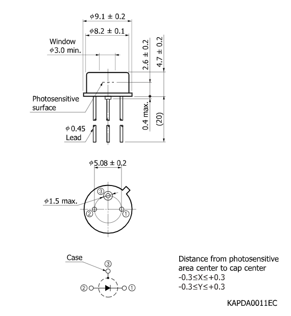 硅APD S3884(圖2) 硅APD S3884(圖2)