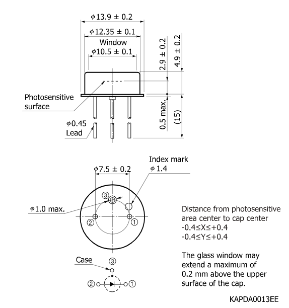 硅APD S2385(圖2) 硅APD S2385(圖2)