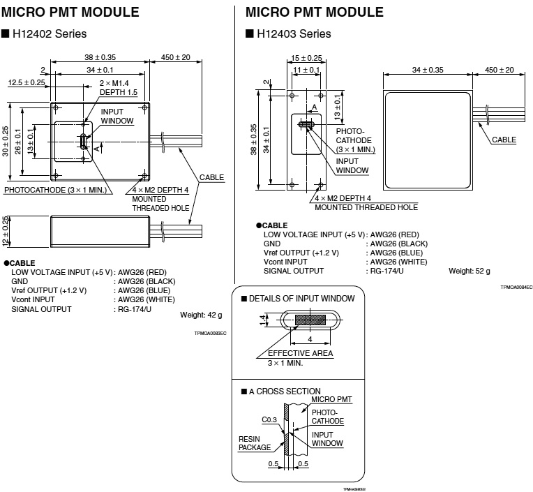 微型光電倍增管 H12403(圖4)