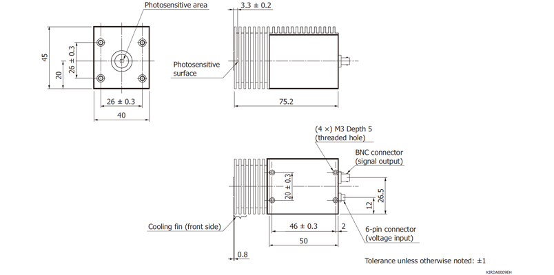 紅外探測器模塊(帶前放) C12492-210(圖2) 紅外探測器模塊(帶前放) C12492-210(圖2)