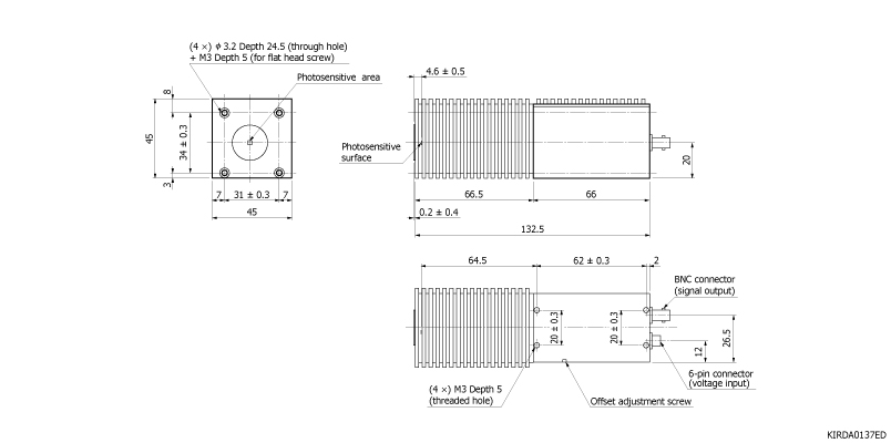 紅外探測(cè)器模塊(帶前放) P4631-03(圖2)