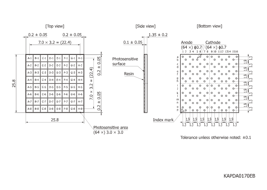 濱松 硅光電倍增管SiPM/MPPC陣列 S13361-3050NE-08(圖1) 濱松 硅光電倍增管SiPM/MPPC陣列 S13361-3050NE-08(圖1)