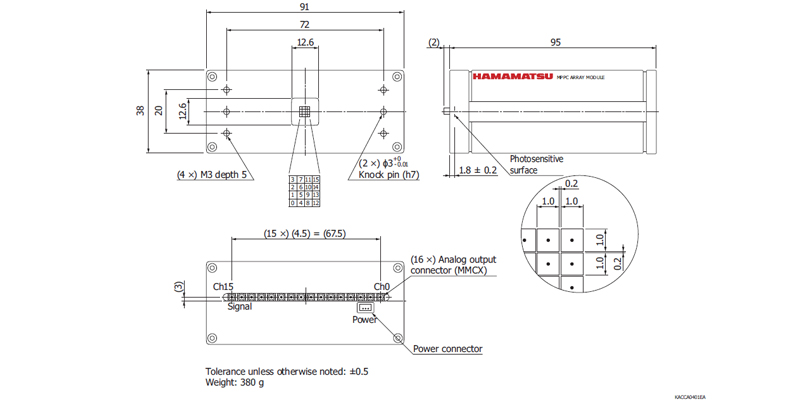 濱松 硅光電倍增管SiPM/MPPC模塊 C13369-1025GA-04(圖1) 濱松 硅光電倍增管SiPM/MPPC模塊 C13369-1025GA-04(圖1)