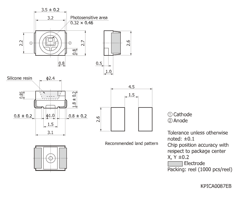 濱松 照度傳感器 光IC二極管 S11153-01MT(圖2) 濱松 照度傳感器 光IC二極管 S11153-01MT(圖2)
