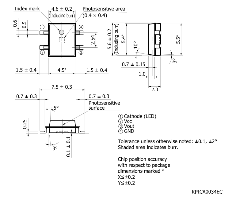 濱松 光調制型光IC S7136-10(圖1) 濱松 光調制型光IC S7136-10(圖1)