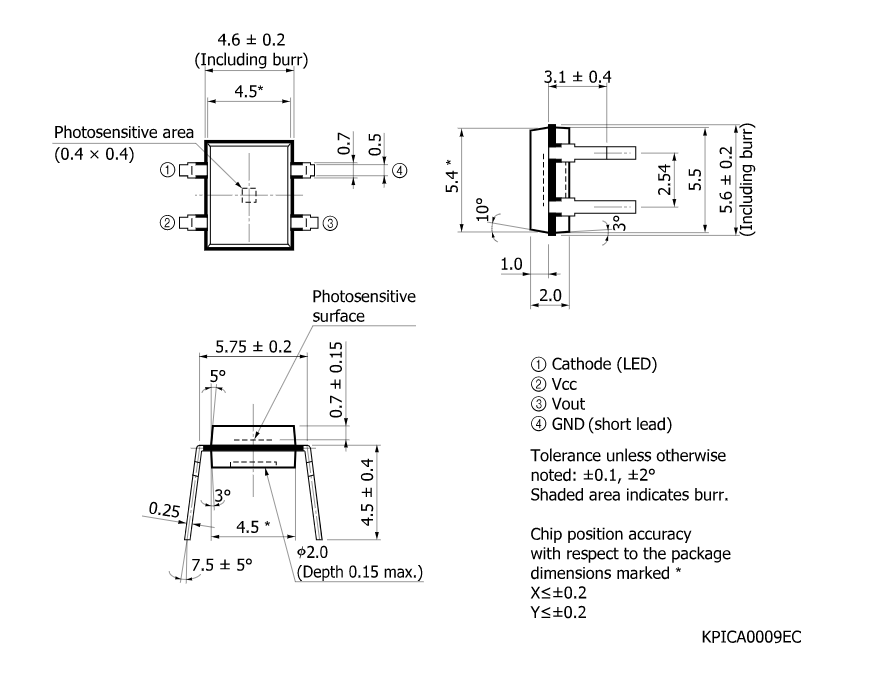 濱松 光調制型光IC S4282-51(圖1) 濱松 光調制型光IC S4282-51(圖1)