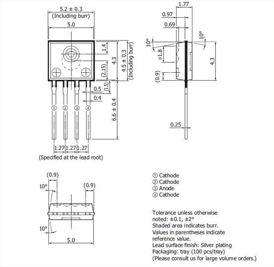 濱松 光通信用光IC發射器 紅光 L10881(圖2)