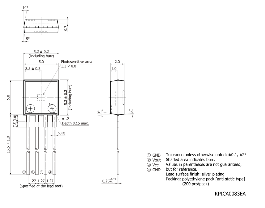濱松 光開關(guān)用光IC S11049-202SB(圖1) 濱松 光開關(guān)用光IC S11049-202SB(圖1)
