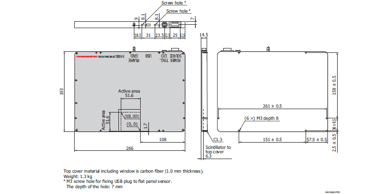 濱松 X射線平板探測器 C9728DK-10(圖1)