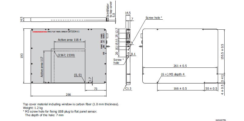 濱松 X射線平板探測器 C9732DK-11(圖1)