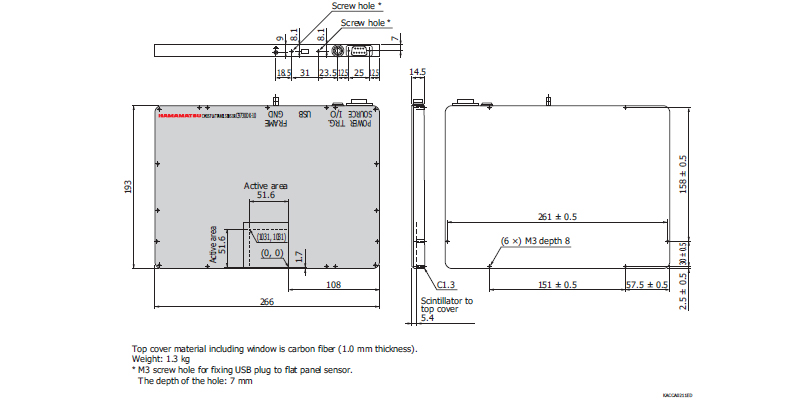 濱松 X射線平板探測器 C9730DK-10(圖1)